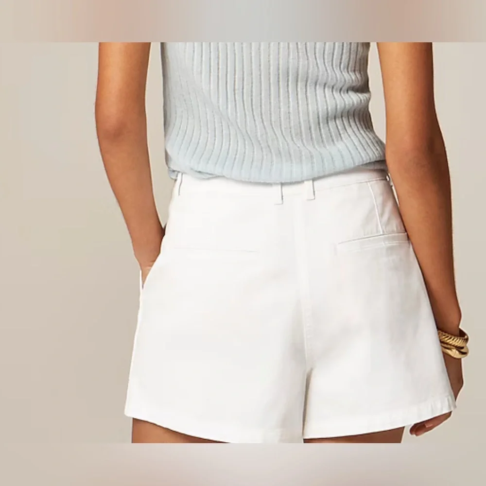 J. Crew 3" pleated heritage chino short Size 6 NWOT - Picture 2 of 8
